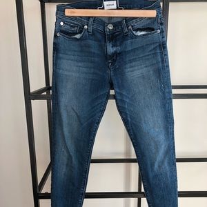 Hudson Freyed Hem Skinny Jeans
